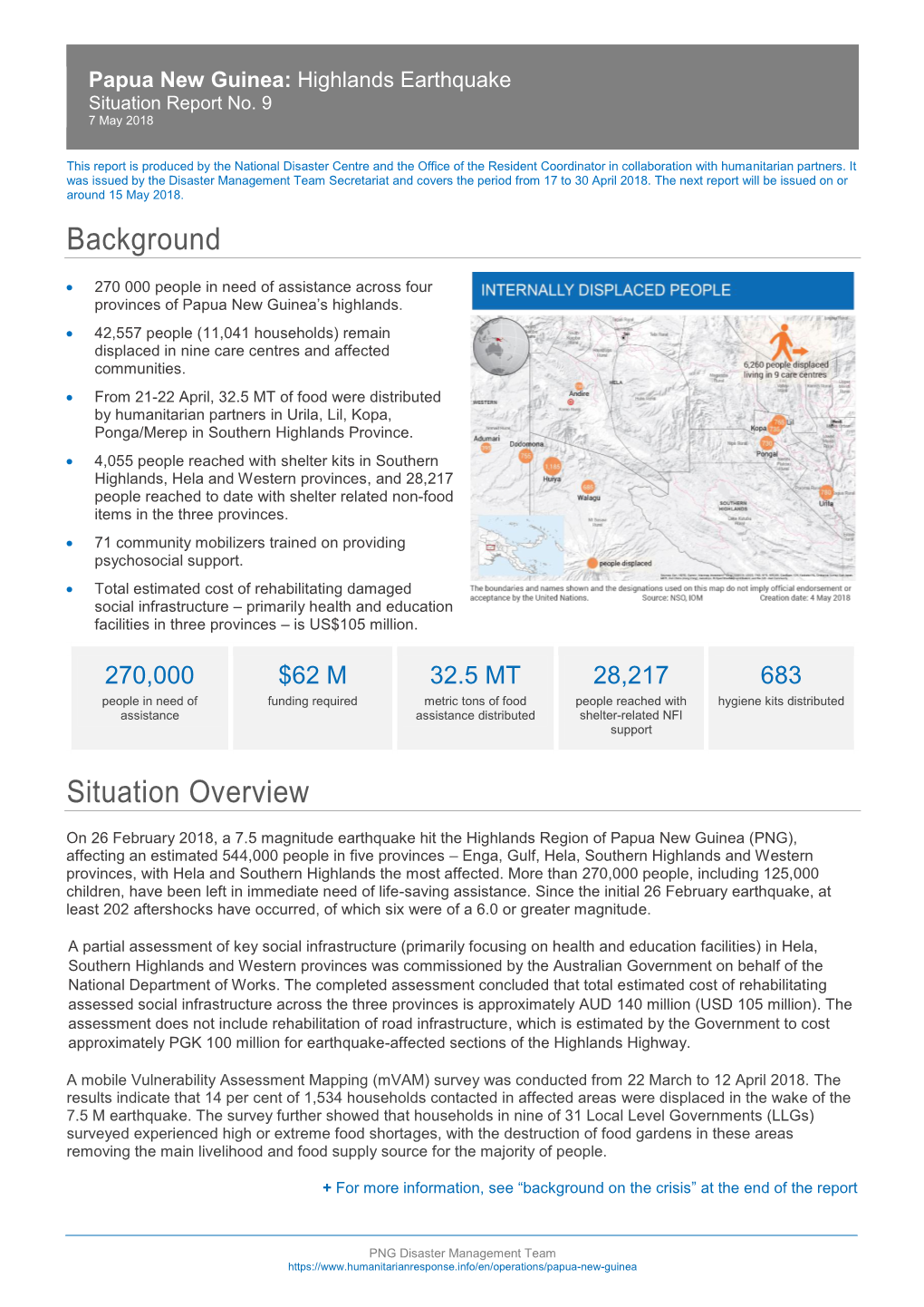 Background Situation Overview