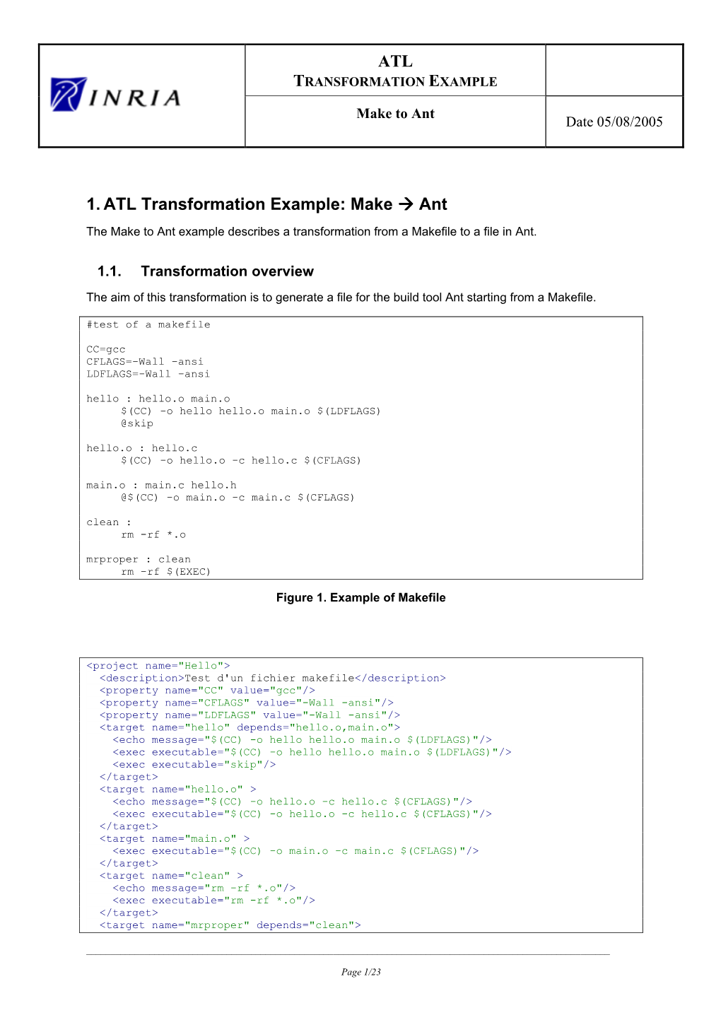 ATL 1. ATL Transformation Example: Make →