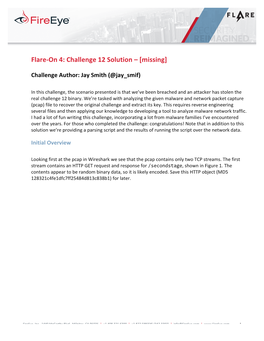 Flare-‐On 4: Challenge 12 Solution – [Missing]