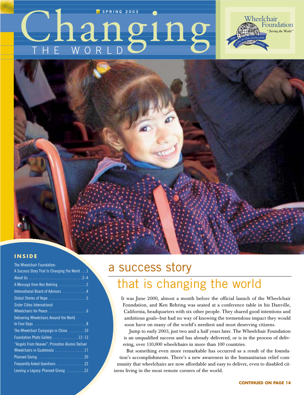 Wheelchair Foundation Newsletter 3
