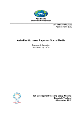 Asia-Pacific Issue Paper on Social Media