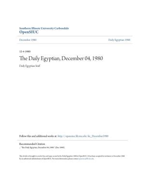 The Daily Egyptian, December 04, 1980