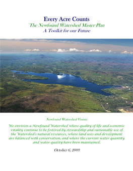 The Newfound Watershed Master Plan a Toolkit for Our Future