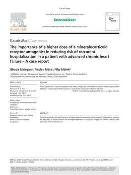 The Importance of a Higher Dose of a Mineralocorticoid Receptor