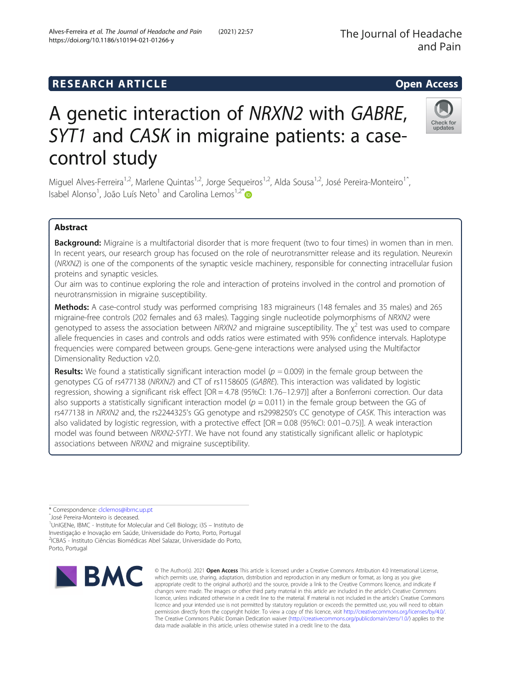 A Genetic Interaction of NRXN2 with GABRE, SYT1 and CASK In