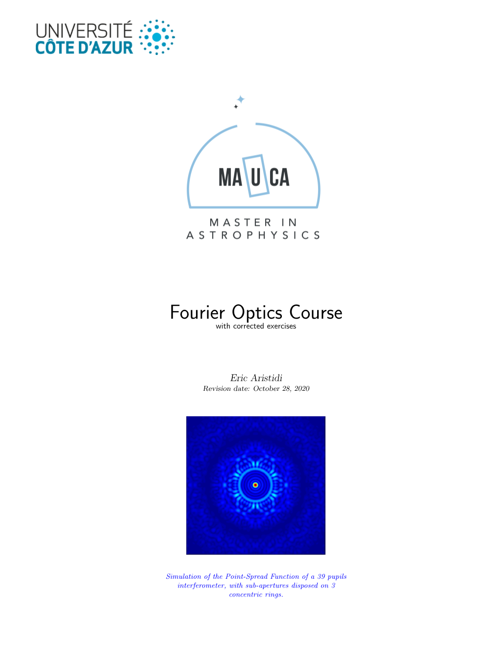 Fourier Optics Course with Corrected Exercises