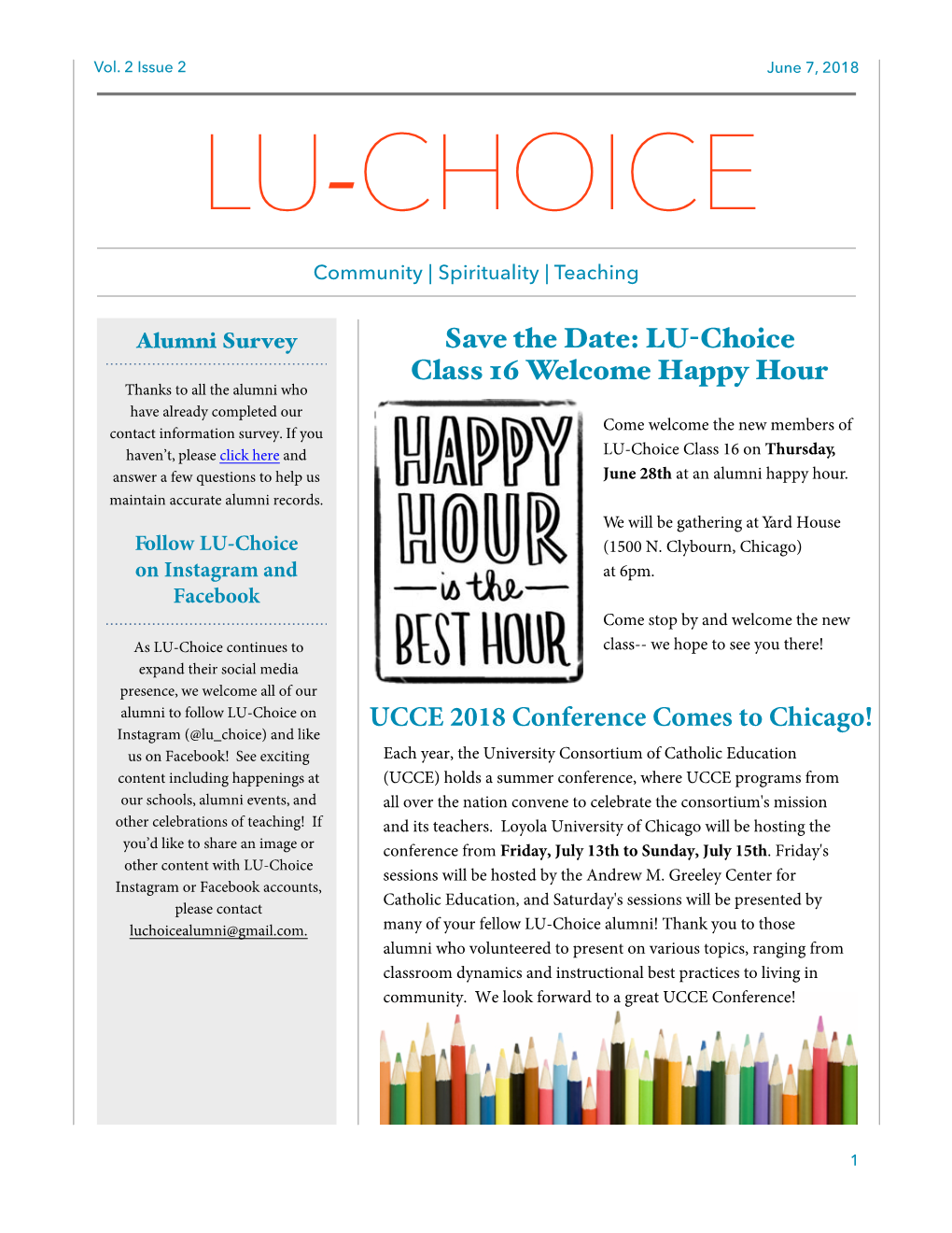 LU CHOICE Newsletter Vol 2 Issue 2
