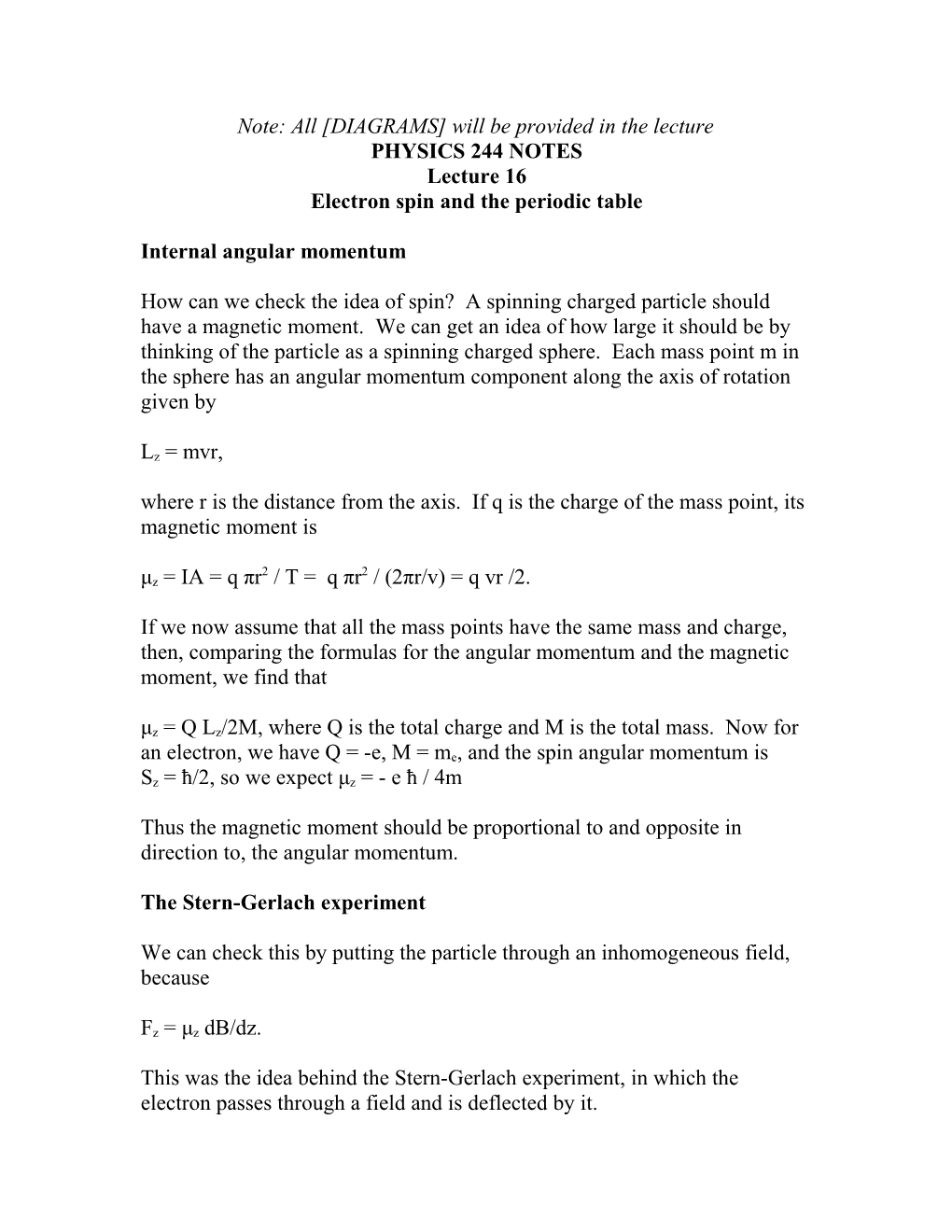 Lecture 3 Teaching Notes s1