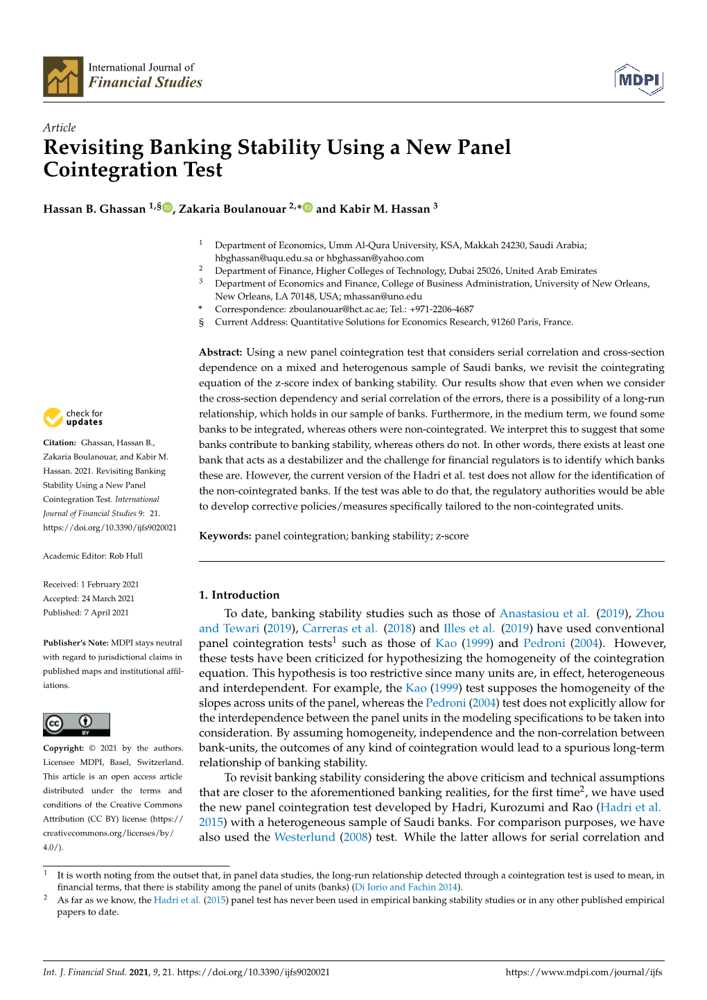 Revisiting Banking Stability Using a New Panel Cointegration Test