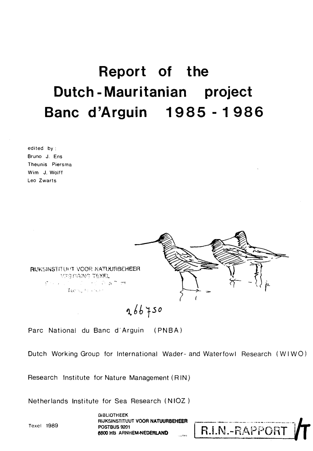 Report of the Dutch-Mauritanian Project Banc D'arguin 1 9