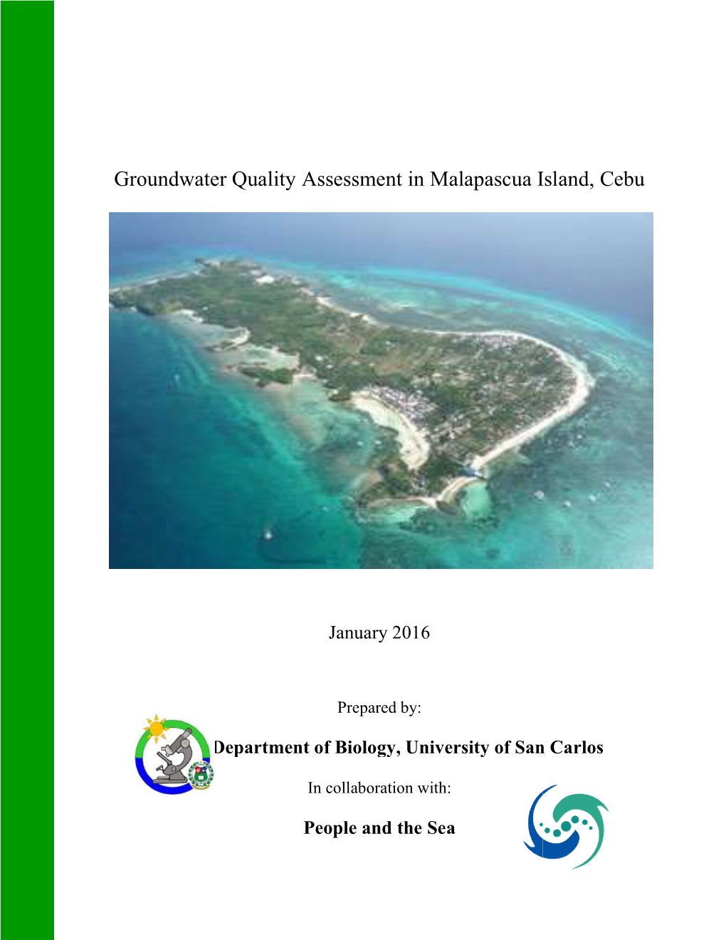 Dwater Quality Assessment in Malapascua Island, Cebu