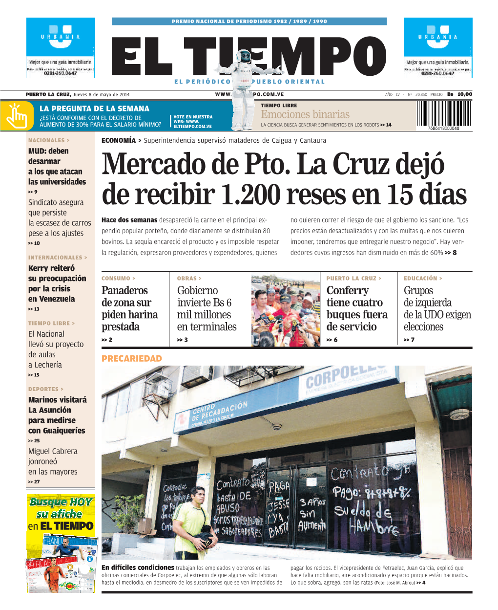 Mercado De Pto. La Cruz Dejó De Recibir 1.200 Reses En 15 Días