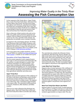 Improving Water Quality in the Trinity River: Assessing the Fish Consumption