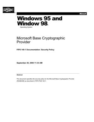 Windows 95 and Window 98® Operating System