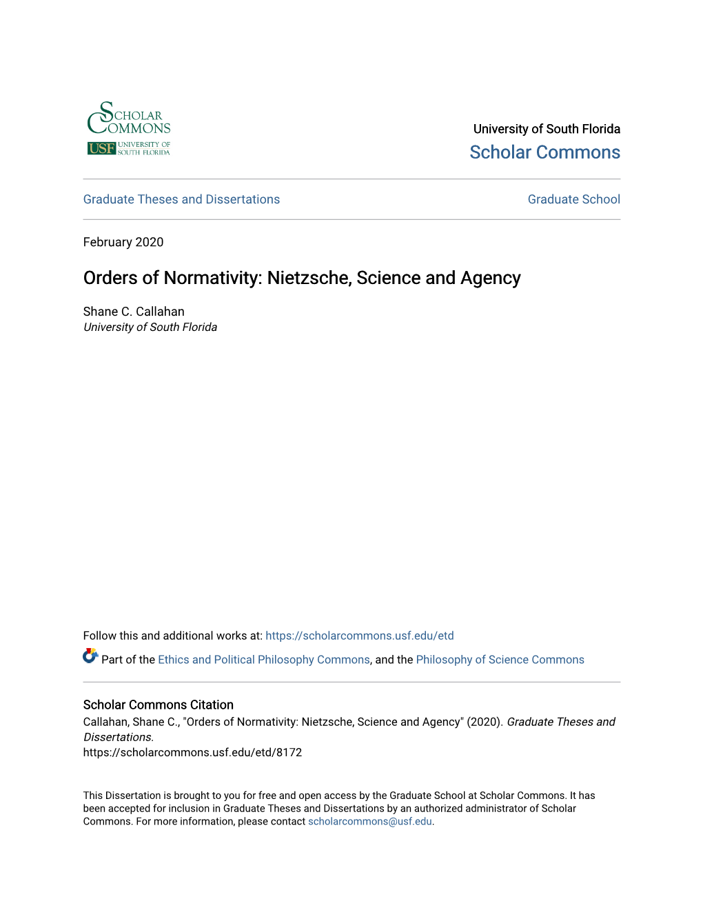 Orders of Normativity: Nietzsche, Science and Agency