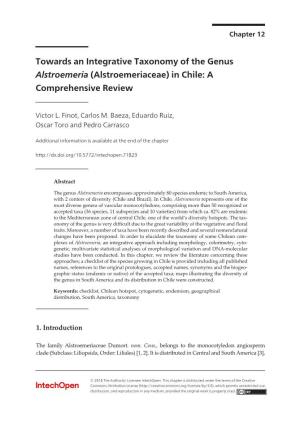 Towards an Integrative Taxonomy of the Genus Alstroemeria
