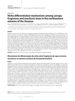Niche Differentiation Mechanisms Among Canopy Frugivores And