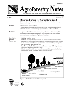 Riparian Buffers for Agricultural Land Mike Dosskey, National Agroforestry Center; Dick Schultz and Tom Isenhart, Iowa State University, Department of Forestry