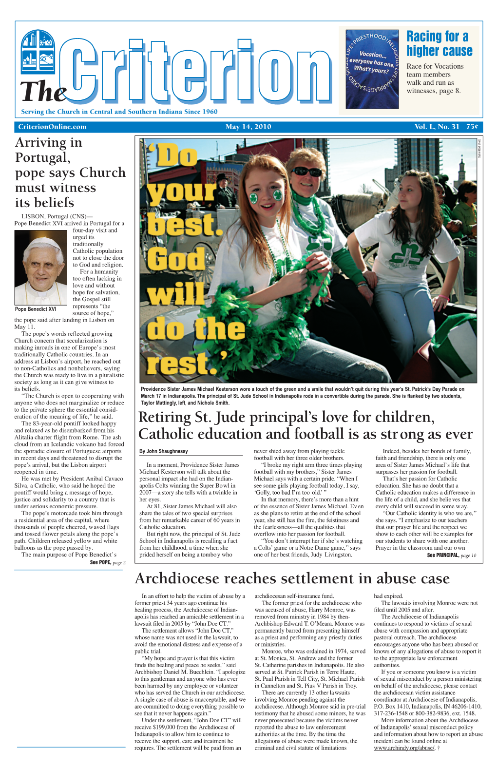 Archdiocese Reaches Settlement in Abuse Case Retiring St. Jude Principal's Love for Children, Catholic Education and Football