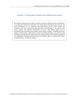 Chapter 3. Knowledge Exchange and Collaboration in Italy
