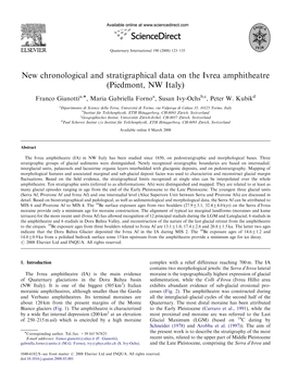 New Chronological and Stratigraphical Data on the Ivrea Amphitheatre (Piedmont, NW Italy)