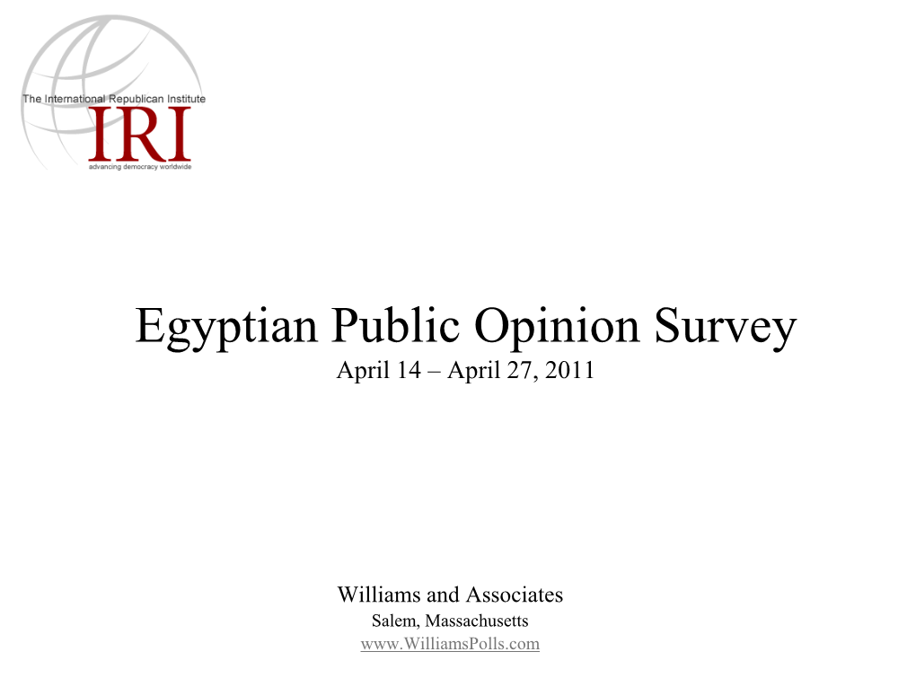 First Survey of Public Opinion in Egypt