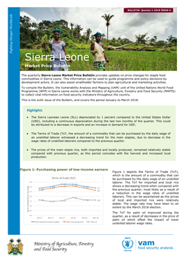 Sierra Leone Market Price Bulletin