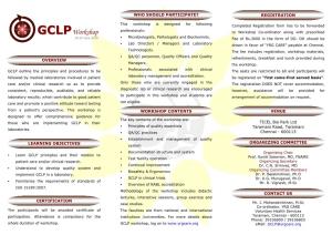 Workshop Is Designed for Following Completed Registration Form Has to Be Forwarded GGCC LLPP Workshop Professionals: to Workshop Co-Ordinator Along with Prescribed