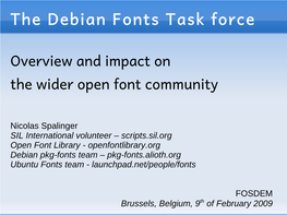 Open Fonts in Debian