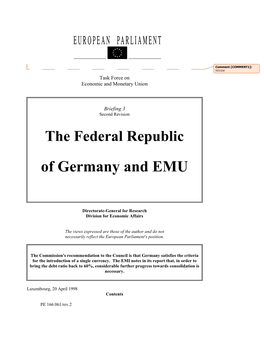 Of Germany and EMU
