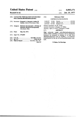 United States Patent [19] [11] 4,005,171 Reynard Et Al