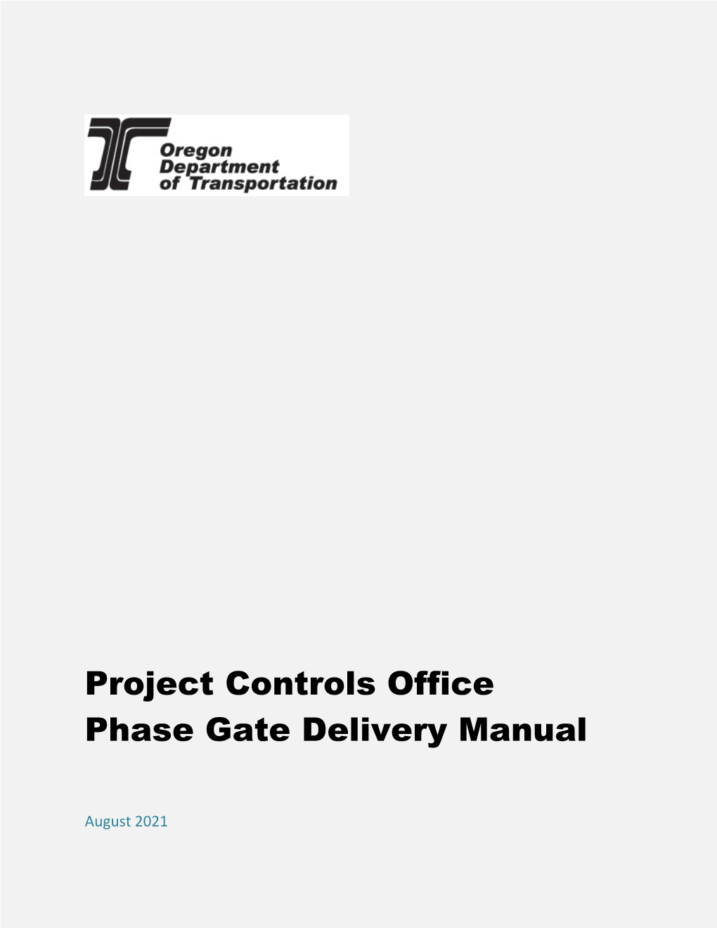 Project Controls Office Phase Gate Delivery Manual