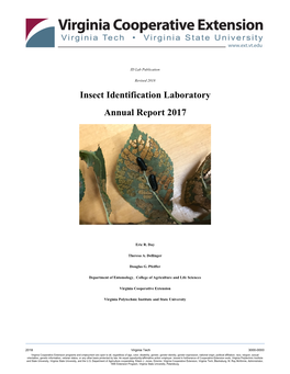 Insect Identification Laboratory Annual Report 2017