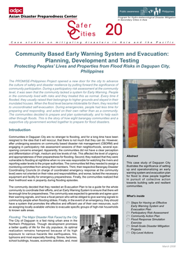 Community Based Early Warning System And