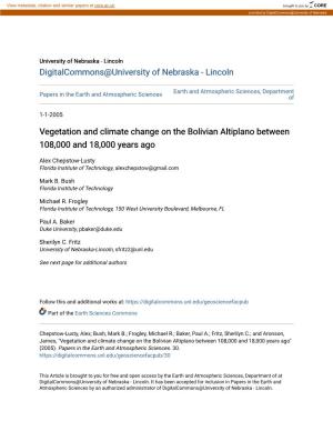 Vegetation and Climate Change on the Bolivian Altiplano Between 108,000 and 18,000 Years Ago