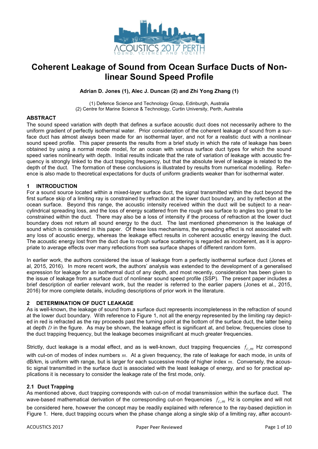 Coherent Leakage of Sound from Ocean Surface Ducts of Non- Linear Sound Speed Profile