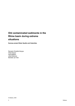 Old Contaminated Sediments in the Rhine Basin During Extreme Situations