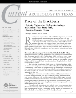 Current Archeology in Texas April 2007
