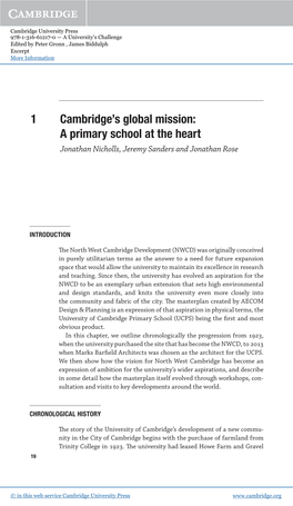 1 Cambridge's Global Mission