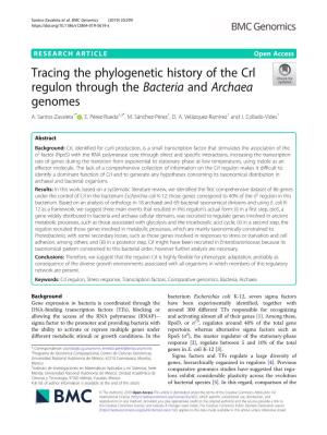 Tracing the Phylogenetic History of the Crl Regulon Through the Bacteria and Archaea Genomes A
