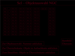 Scl – Objektauswahl NGC