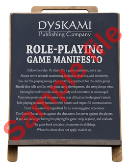 ROLE-PLAYING GAME MANIFESTO Follow the Rules