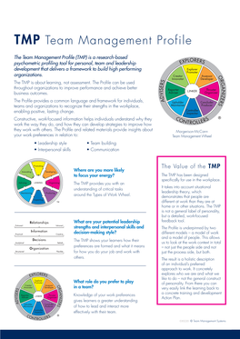 TMP Team Management Profile