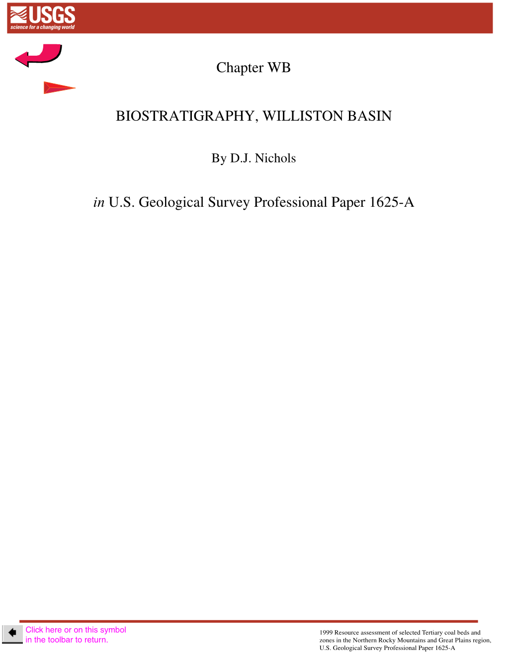 Chapter WB BIOSTRATIGRAPHY, WILLISTON BASIN in U.S