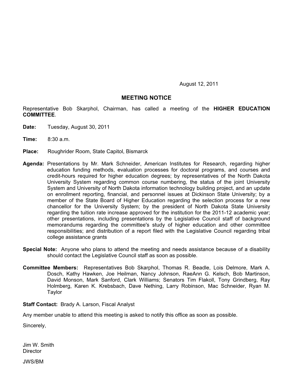 Meeting Notice