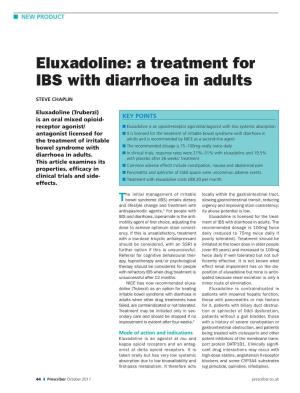 Eluxadoline: a Treatment for IBS with Diarrhoea in Adults