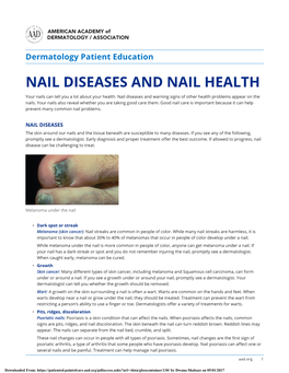 NAIL DISEASES and NAIL HEALTH Your Nails Can Tell You a Lot About Your Health