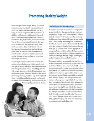 Promoting Healthy Weight