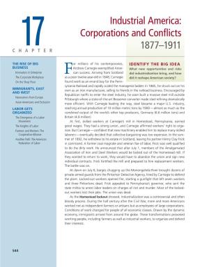 Industrial America: Corporations and Conflicts 1877–1911