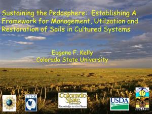 Sustaining the Pedosphere: Establishing a Framework for Management, Utilzation and Restoration of Soils in Cultured Systems